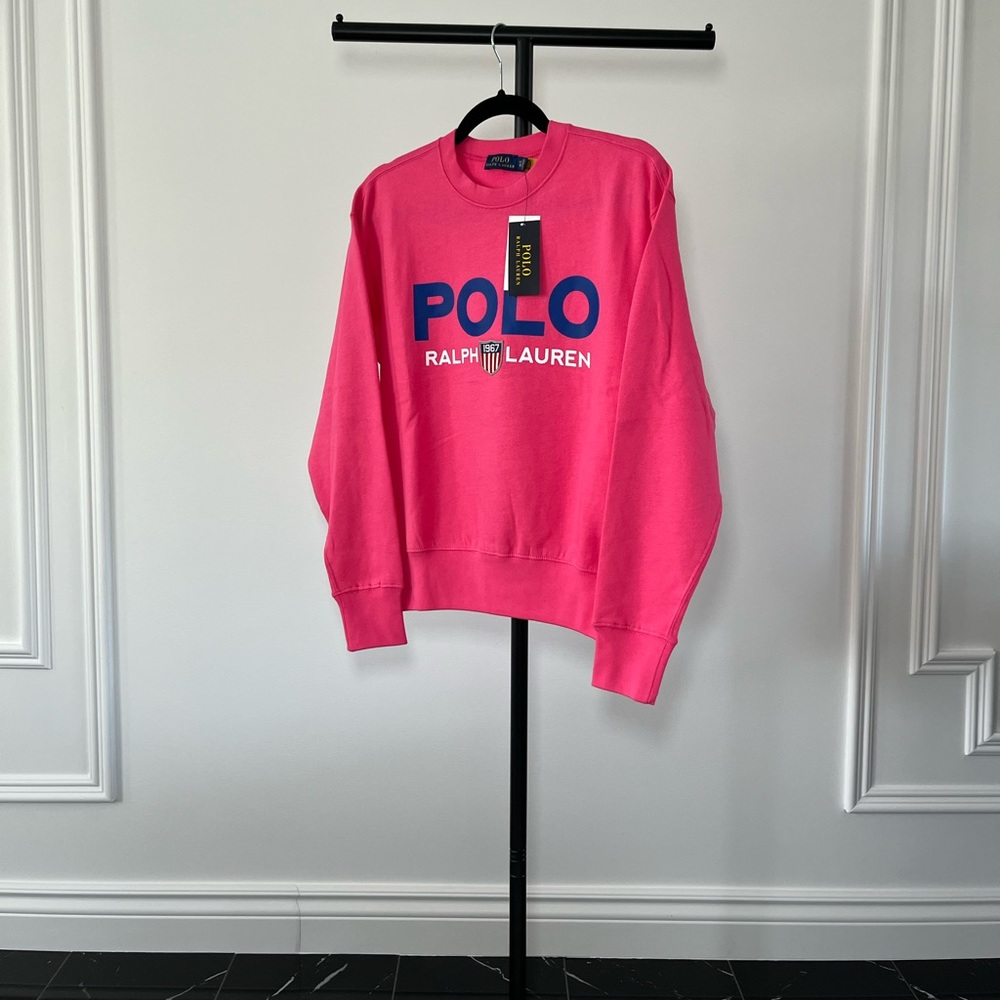 WOMEN’S Polo Ralph Lauren Hot Pink Fleece Sweater - size XS